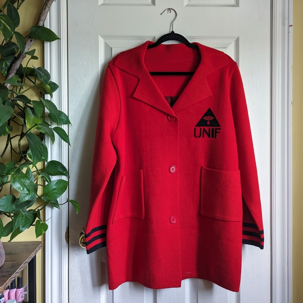 UNIF Red Knit Jacket